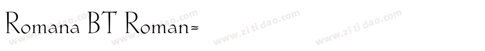 Romana BT Roman字体转换